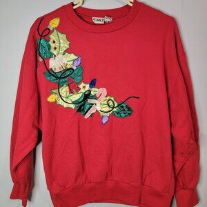 Red Koret Christmas Sweater with Embellishments